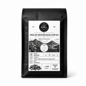 CANECA Coffee Roasters Decaf Honduras Copan medium roast whole bean coffee bag