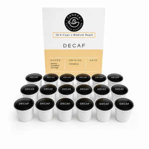 CANECA Decaf medium roast 18 K-Cups with product information card
