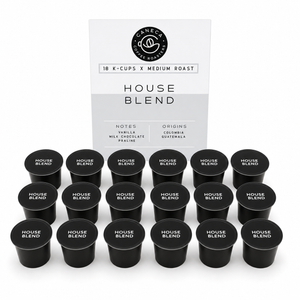 CANECA House Blend medium roast 18 K-Cups with product information card