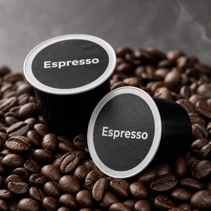 CANECA Espresso Blend K-Cups with freshly roasted coffee beans