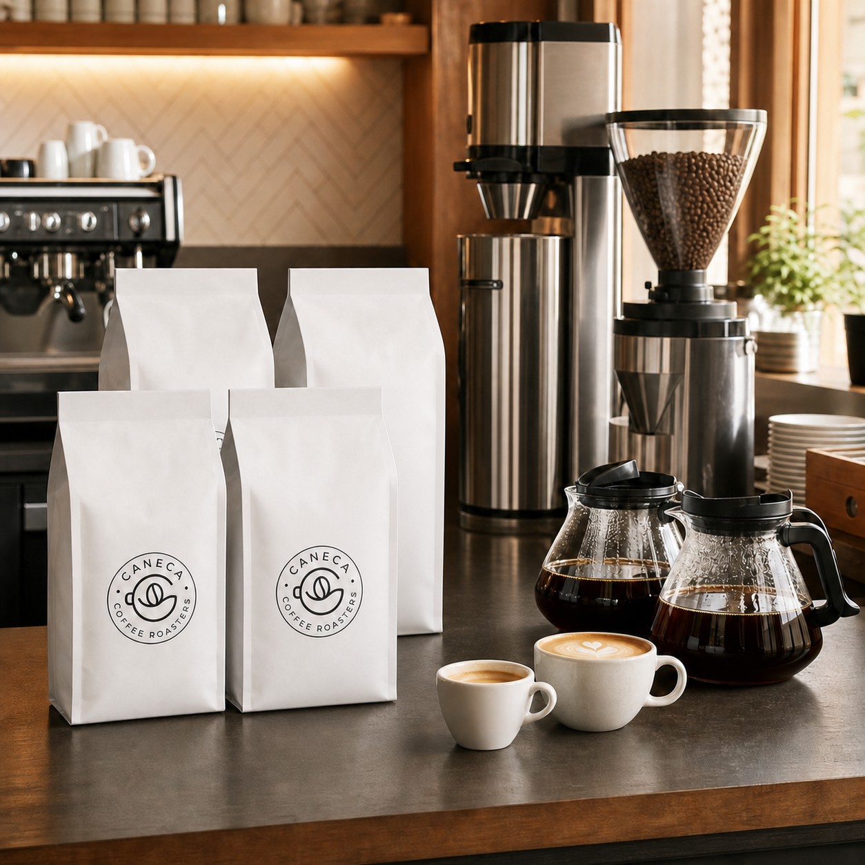 CANECA wholesale coffee prepared for restaurant and bed and breakfast service
