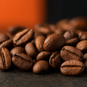 Freshly roasted Colombian medium roast decaf whole coffee beans