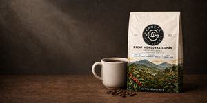 Wide CANECA Decaf Honduras Copan medium roast website banner